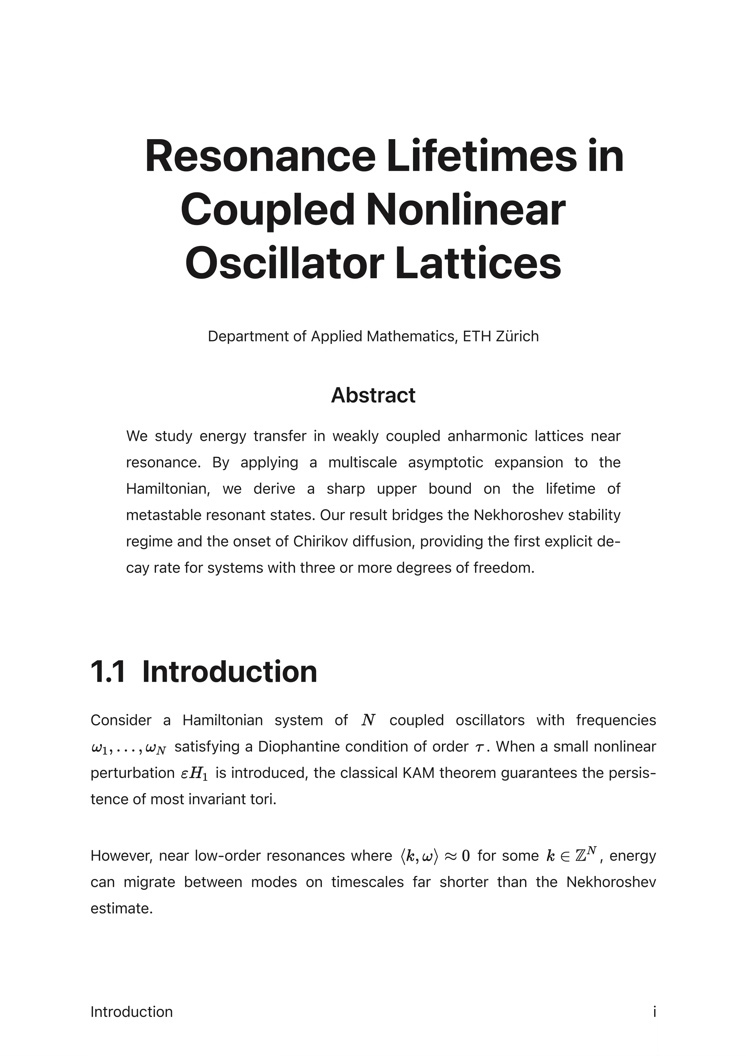 First page of a scientific paper with title, abstract and introduction