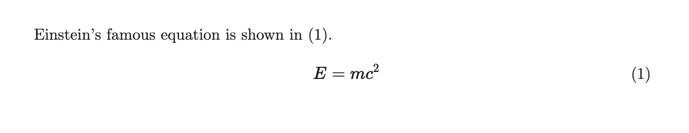 Equations