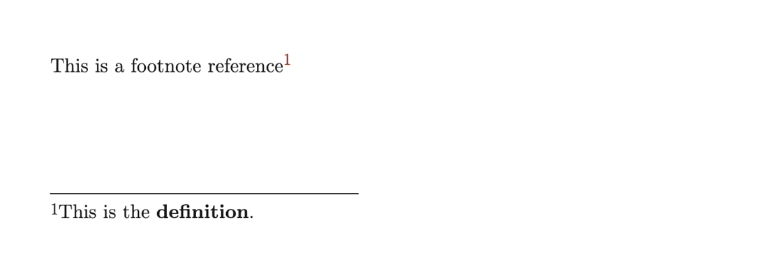 Footnote formatting