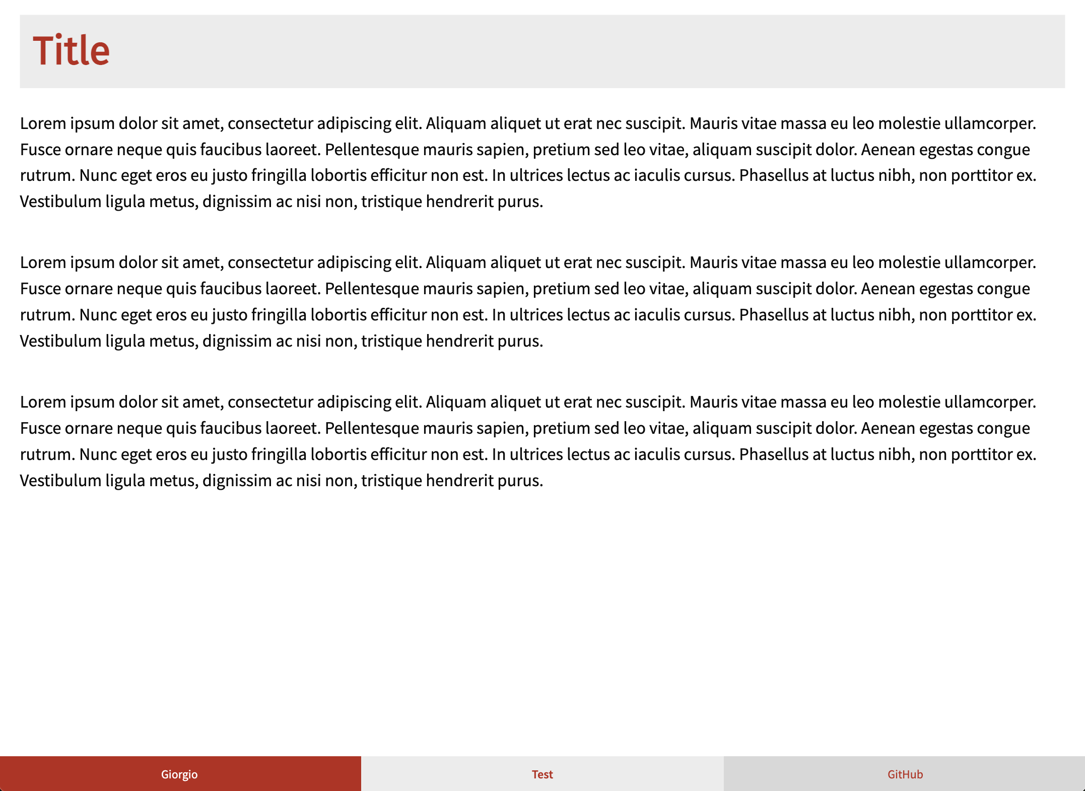 Page footer