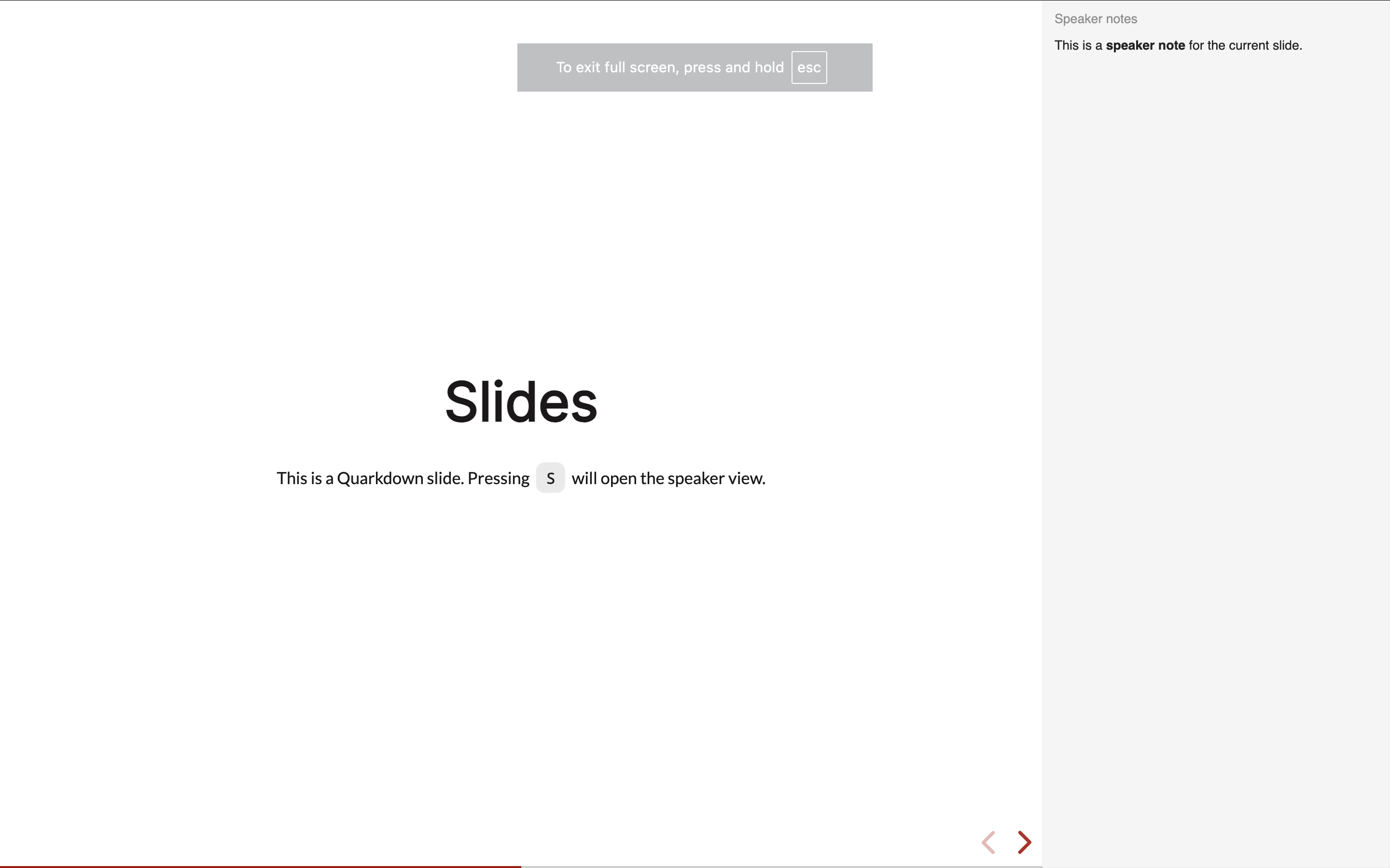 Notes in regular presentation